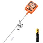 ThermoPro Plastic Tp511 Digital Instant Read Kitchen Food Thermometer,Deep Fry Candy Thermometer With Pot Clip & Backlight & 8" Long Probe Cooking Thermometer For Frying Oil,Liquids,Sugar,Meat,Bbq