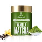 BLUE TEA - Vanilla Japanese Matcha Green Tea Powder (50Grams) | Diwali Gifts | Powerful Anti-Oxidant | Ceremonial Grade - Natural Ingredients - Vanilla Delicate Infusion - Vegan | Tin Packaging