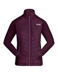 TCA Girls' Excel Runner All-Season Lightweight Sports Water Repellent Packable Running Training Jacket - Prune Purple, 8-10 Years