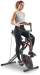 Sunny Health & Fitness Upright Bike + Row-N-Ride Dual Function Home Rower Squat Machine & Stationary Cycling Full Body Combo Cardio Ab Machine for Stomach Workout Fitness Machine - SF-A022077