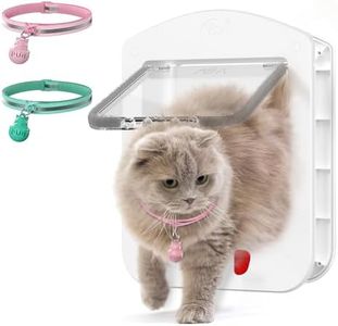 HIDROSIL Cat Door with Collar Sensor, Cat Door with Magnetic Keys and 2 Sensor Keys, White Frame 11.5 x 9 x 1.5 inches