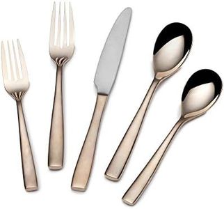 Mikasa Rose Gold Delano Plated 20-Piece Stainless Steel Flatware Set, Service for 4