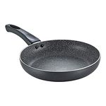 Prestige Non-Stick Omega Deluxe Granite Fry Pan (Omelette Pan)| 20 Centimetre | Black | Induction Base | 5 Layer Non-Stick Cookware | PFOA Free | Easy Grip Handle