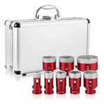 COLFULINE Dry Diamond Drill Bits, 8PCS M14 Connection Drilling Diameter 20 25 30 35 40 45 50 68MM Diamond Hole Saw Set with Aluminum Box, Wet/Dry Brazed Hole Saw for Porcelain Glass Ceramic Tile