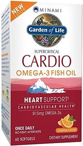 Garden of Life Fish Oil Omega 3 - Cardio Omega-3 Fish Oil Supplement for Heart Health, 915mg Omega 3 Fatty Acids EPA & DHA - Orange Flavor, Two Month Supply, Minami Ultimate Supplements, 60 Softgels