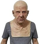 GHDLM Realistic Old Man Mask Bald Man Latex Mask Realistic Face Mask Halloween Party Cosplay Party Costume Masquerade (M)