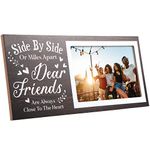 Jetec Wooden Friends Picture Frame 12 x 5.5 Inch Friends Photo Frame Dear Friends Gifts Long Distance Friendship Gifts(Brown)