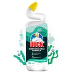 Duck Biodegradable Toilet Cleaner Liquid, Sanitising & Descaling Toilet Bowl Cleaning Liquid, Biodegradable Formula, Coastal Forest, Pack of 8 x 750ml