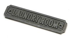 Oakcrafts Cast Iron Laundry Room Door Sign - 145mm x 35mm