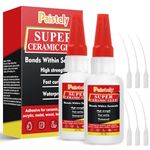 Super Ceramic Glue 2 Pack, Waterproof And Heat-Resistant Ceramic Glue Repair For Pottery, Strong Glue for Ceramic Repair, Superglue For Bonding Ceramic, Plastic, Glass, Vinyl, Acrylic, Metal, Etc.