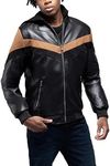 X RAY Men's Shiny PU Leather Jacket