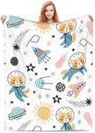 Cute Fox Astronaut Space Planet and