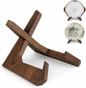 WADADDY Wooden Recipe Book Stand,Cookbook Stand, Farmhouse Style Recipe Book Holder Suitable for Kitchen Decor, Sturdy Cook Book Stand for Reading Friendly, Book Display Stand -Brown