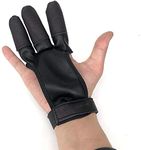 Namvo Archery Glove Three Finger Shooting Hunting Leather Gloves Protector Fits for Hunting Traditional Long Bow