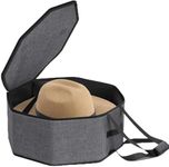 FELITH Collapsible Hat Box for Travel and Storage – Portable Cowboy Cap Organizer Case with Handles, Hat Box for Women Storage and Large Cap Bag for Men Carry