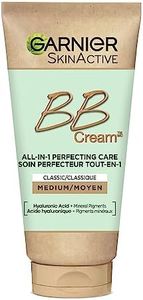 Garnier BB Cream Classic with Hyaluronic Acid + Aloe Vera, 5-in-1 Skin Perfector, SkinActive, Medium - 50ml