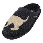 Haflinger unisex adult flair dachshund slippers, Blue (Captain 79) , 5 UK ( 38 EU )