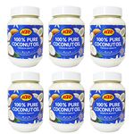 KTC 100% Pure Coconut Multipurpose Oil 500ml Jar x 6 Qty (pack of 6) - Used for Hair, Cooking, Moisturiser