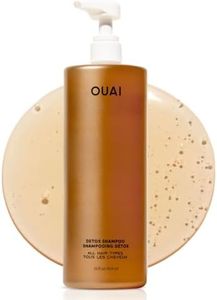 OUAI Detox Shampoo - Salon Size Clarifying Shampoo for Build Up, Dirt, Oil, Product and Hard Water - Apple Cider Vinegar & Keratin for Clean, Refreshed Hair - Sulfate-Free Hair Care, 32 Oz