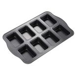 SHOAIB Brownie Tray Mini loaf pan Rectangle Shape 8 - Cavity Baking Tray for Brownie Cake and Rectangle Shape Muffins Cupcakes Mini loaf Bread Baking pan