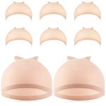 Wig Caps for Women, IKOCO 6 Pcs Stretchy Nylon Wig Caps Beige Stocking Caps for Wigs