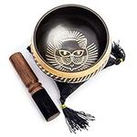 Tibetan Singing bowl Set - Easy To Play Cat Design Meditation Mindful 7 Chakra Sound Healing Handcrated Gift By HIMALAYAN BAZAAR