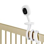 iTODOS Baby Monitor Mount Compatible with Nanit Pro Smart Baby Monitor & Flex Stand, Versatile Twist Mount Without Tools or Wall Damage,Travel Baby Monitor Accessory -White