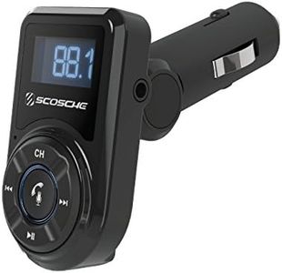 Scosche BTFM3 BTFREQ Universal Bluetooth Hands-Free Car Kit with Digital FM Transmitter and 10-Watt USB Car Charger - Black XL
