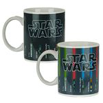 Star Wars Paladone Lightsaber Heat Change Coffee Mug-300 ml-Officially Licensed Disney Merchandise, Porcelain, Multi, 10.5 x 10 x 10.5 cm