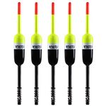 thkfish Fishing Bobbers Fishing Floats and Bobbers Slip Bobbers for Fishing Balsa Floats Crappie Fishing Bobbers (1.5"X0.59"X5.4") 5pcs