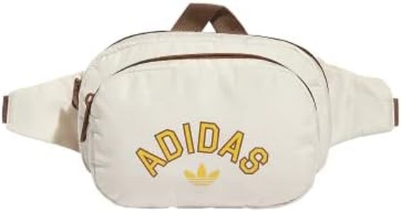 adidas Originals Sport Waist Pack/Travel and Festival Bag, Wonder White/Preloved Brown/Preloved Yellow, One Size, Sport Waist Pack/Travel and Festival Bag