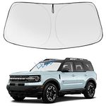Proadsy Front Windshield Sun Shade Foldable Sunshade Protector Custom Fit 2021-2024 Ford Bronco Sport Accessories 2024 Upgrade