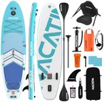 NACATIN Inflatable Stand Up Paddle Board with Kayak Seat,10'6"Upgrade Version Blow Up Paddle Boards for Adults with Premium SUP Accessories&Backpack,Adjustable Paddle,Camera Mount,Fins,Hand Pump