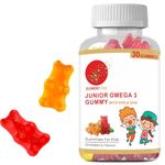 Element One Junior Omega 3 Fish Oil Gummies with EPA & DHA, Strawberry Flavour for kids Childrens 30 Gummys