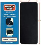 MATCH 'N PATCH Realistic Leather Repair Patch - Durable, Easy-to-Apply, Professional Grade, Versatile, Designed in North Carolina for Furniture Restoration, Home Decor & DIY - Black, 14 inch x 6 inch
