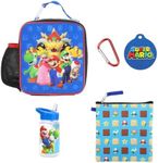 Super Mario Brothers 4-Piece Lunchbox & Water Bottle Combo Set