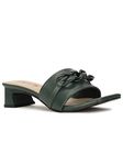 Red Label Womens Heather Mule DARK GREEN Mule Slipper - 5 UK