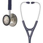 ELKO EL-250 DEXA III Ti Titanium dual head acoustic stethoscope | Adult & Pediatric Stethoscope with Double-sided Natural Titanium Chestpiece | Two-Way PVC Tubing | Doctors & Medical Students (BLUE)