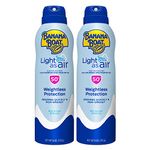 Banana Boat Light As Air, Broad Spectrum Sunscreen Spray 6oz. SPF 50, 2 Count (Pack of 1)