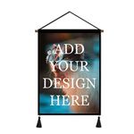 QXYIYBU Custom Hanging Poster Personalized Design Your Own Photo Logo Text Wall Art Adjustable Wooden Frame Canvas Poster Prints Decor for Living Room Bedroom