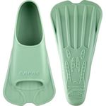 CAPAS Swim Training Fins Comfortable Silicone Swimming Floating Flippers with Mesh Bag for Kids Adult Men Women Short Blade Build Leg Strength (Green, XS (Adults UK Size 2.5-4))