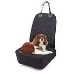 Pet Front Seat Cover, Waterproof Non-Slip Front Seat Dog Cover, Pet Car Seat Cover Front for Vehicles, Sedan, Trucks, Suvs (Black)