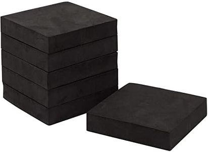 4 x 4 Inch Anti-Vibration Washing Machine Pads, Shock Absorbing Rubber Mats (6 Pack)