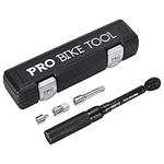 PRO BIKE TOOL 3/8" Torque Wrench - High Precision Bicycle Maintenance Tool, 10.0-60.0 Nm Range with 0.5 Nm Micro Adjustments - Dual-Direction Drive - Black Matte Finish - 6.9x31.6x8.9 cm, Set of 1