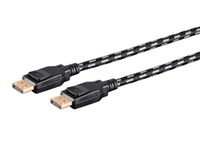 Monoprice Braided DisplayPort 1.4 Cable - 10 Feet - Gray, 8K Capable for Graphic Design, TV Walls and PC Gaming