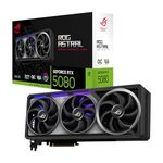 ASUS ROG Astral GeForce RTX 5080 OC Edition Gaming Graphics Card (PCIe 5.0, 16GB GDDR7, HDMI/DP 2.1, 3.8-slot, 4-fan design, Axial-tech fans, patented vapor chamber, Phase-change GPU thermal pad)