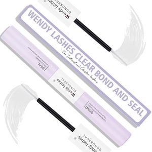 Lash Bond and Seal for Eyelash Cluster: 2 in 1 Glue, DIY, Strong & Flexible Hold, 5ml Clear-Bond, 5ml Clear-Seal, Wendy Lashes, ST29-3
