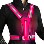 Topward Running Vest High Visibility Reflective Gear, Mens Hi Viz Vests, Lightweight Adjustable 360-degree Hi Vis Safety Vest for Dog Walking Jogging Hiking Camping Cycling Motorcycle