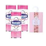 2-in-1 Shake and Vac Carpet Cleaner Powder Bundle: 3 x Neutradol 350g Shake and Vac Carpet Freshener Pink Fresh + Hanging Wardrobe Spice Scent Sachet (Rose)