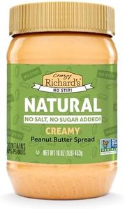 Crazy Richard's Creamy No Stir Peanut Butter with No Added Salt, Sugar, Or Preservatives (16 oz)